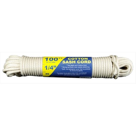 TW EVANS CORDAGE T.W. Evans Cordage Number 8 .25 in. x 100 ft. Buffalo Cotton Sash Cord Hank TW578817